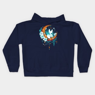 Moonlight Fox - Lunar Polar Fox Kids Hoodie